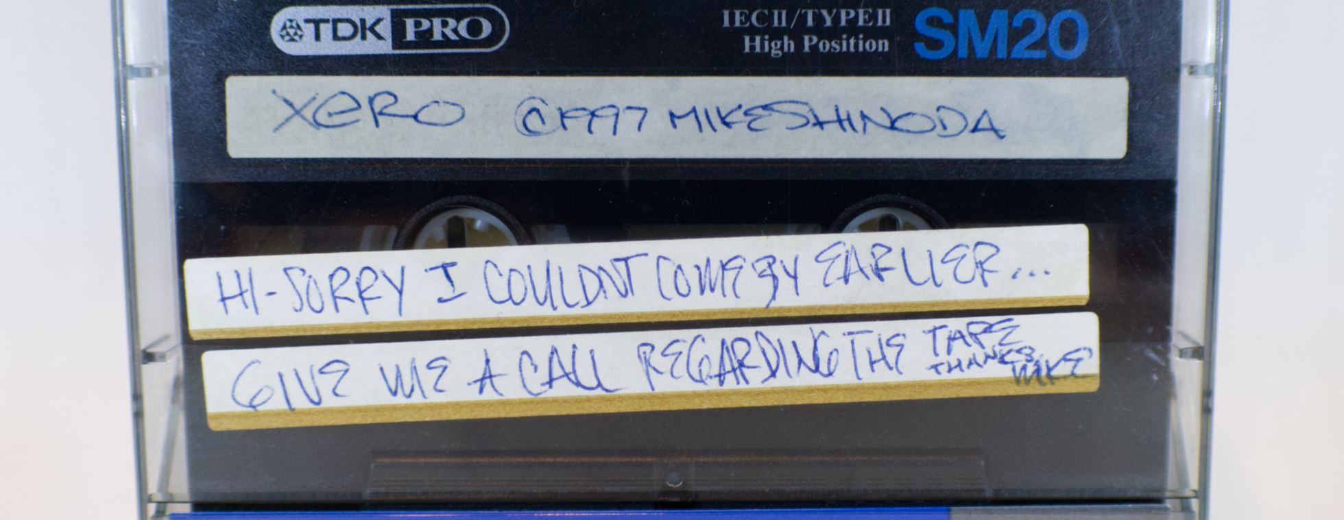 1997 Xero Demo Tape with note from Mike Shinoda